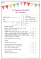 The Dyslexia Checklist for Teachers